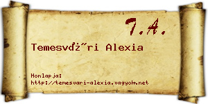 Temesvári Alexia névjegykártya